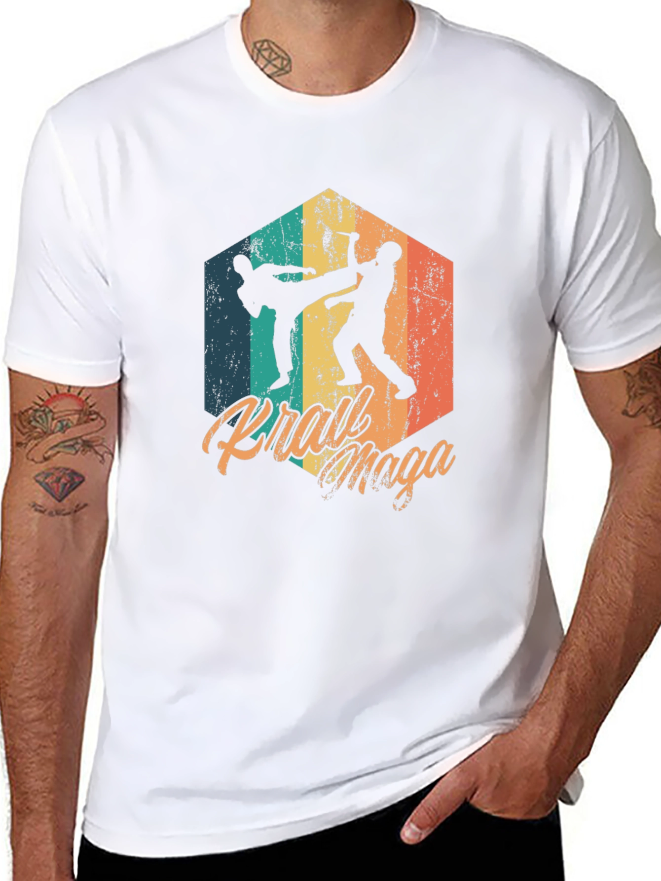 Krav Maga Retro T-Shirt Martial Arts Graphic Tee