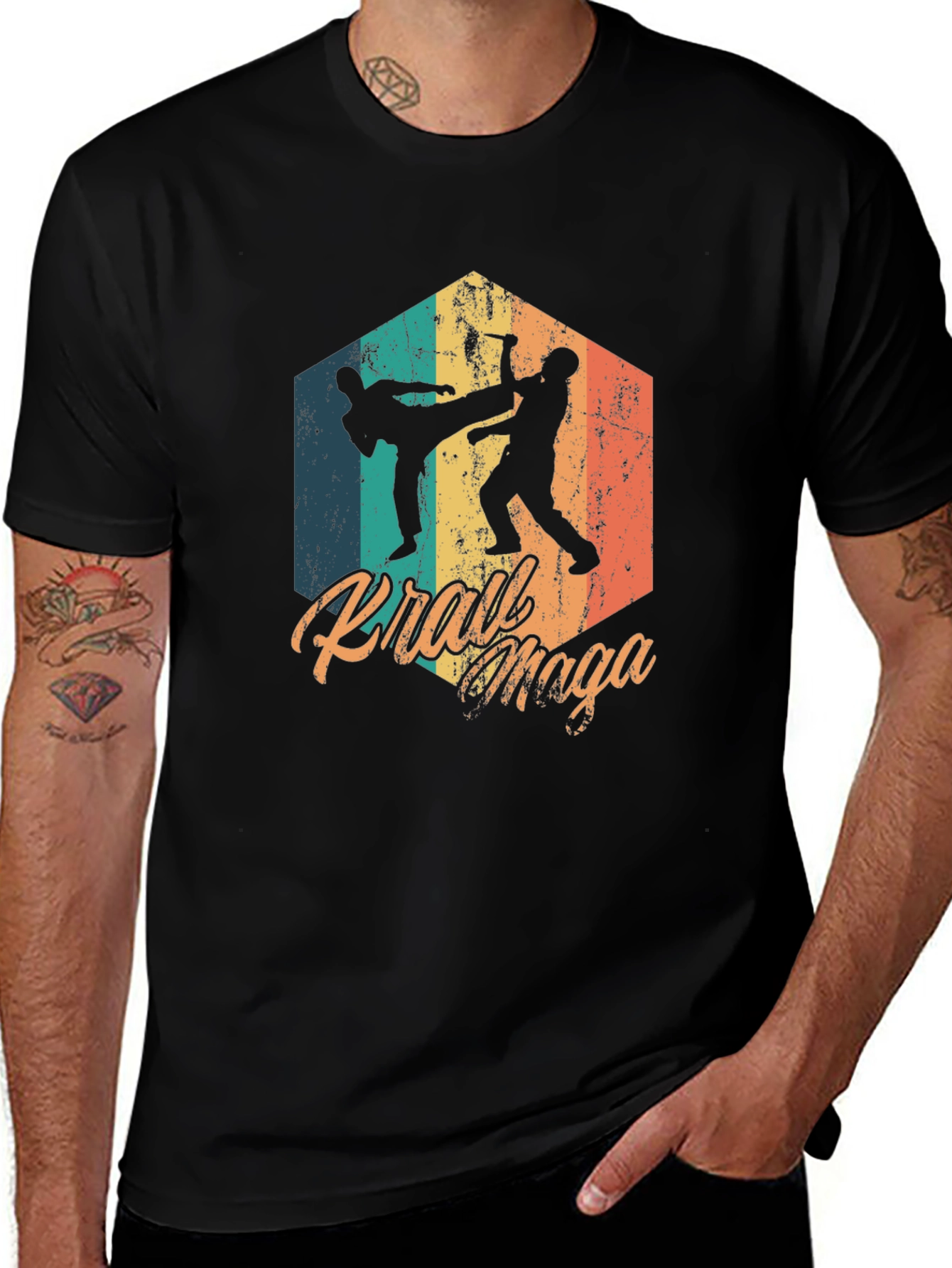 Krav Maga Retro T-Shirt Martial Arts Graphic Tee