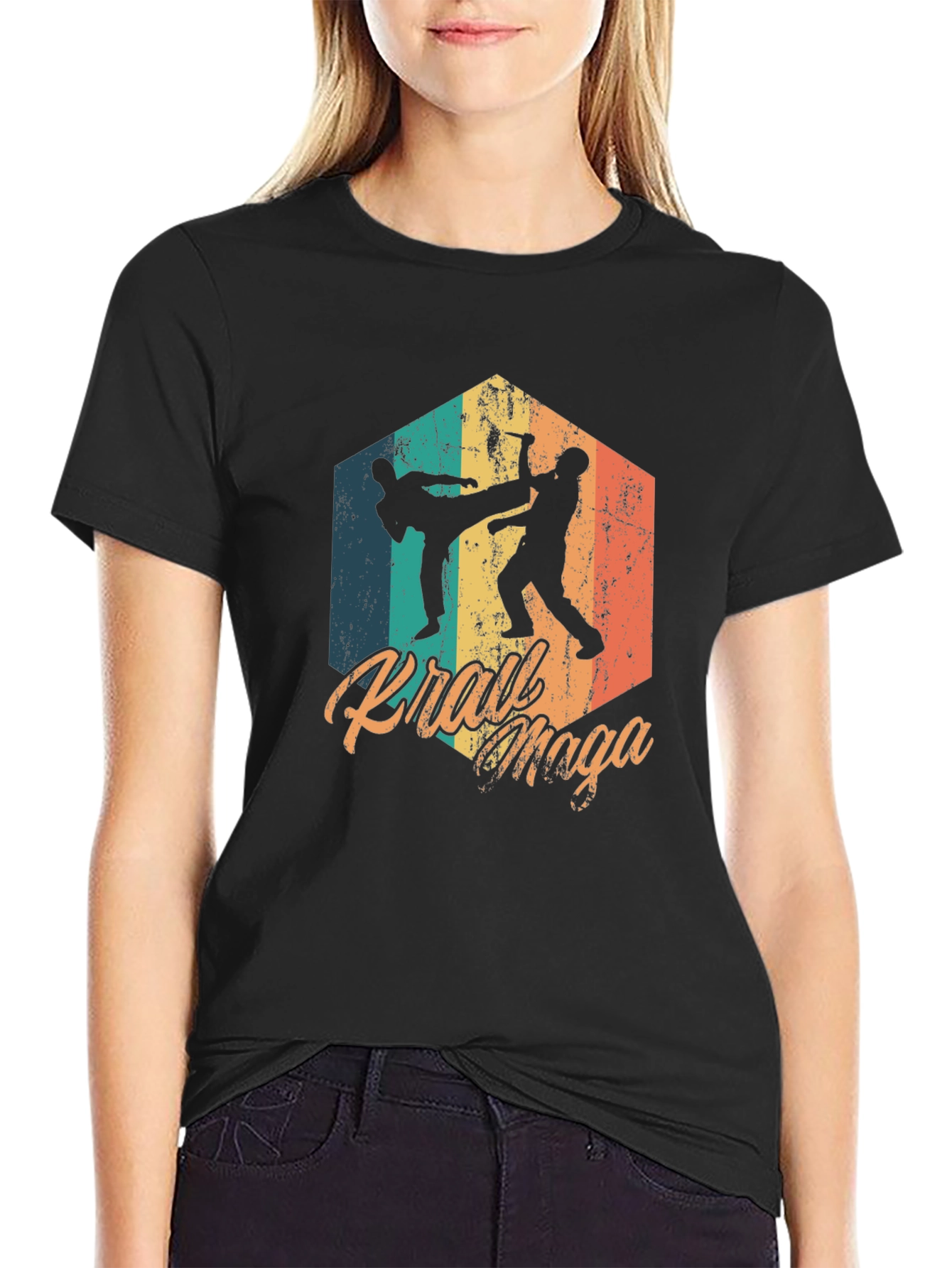 Krav Maga Retro T-Shirt Martial Arts Graphic Tee