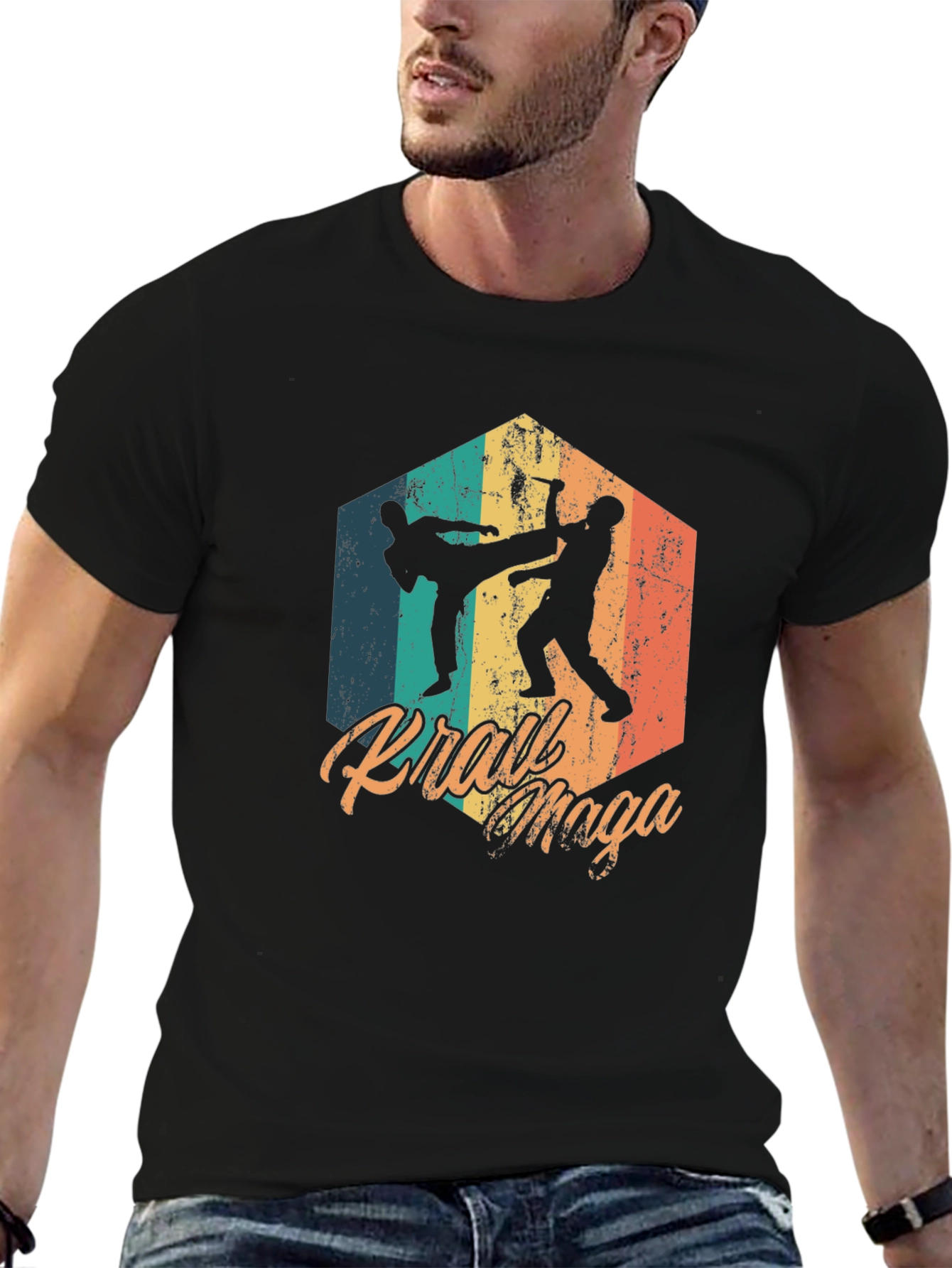 Krav Maga Retro T-Shirt Martial Arts Graphic Tee