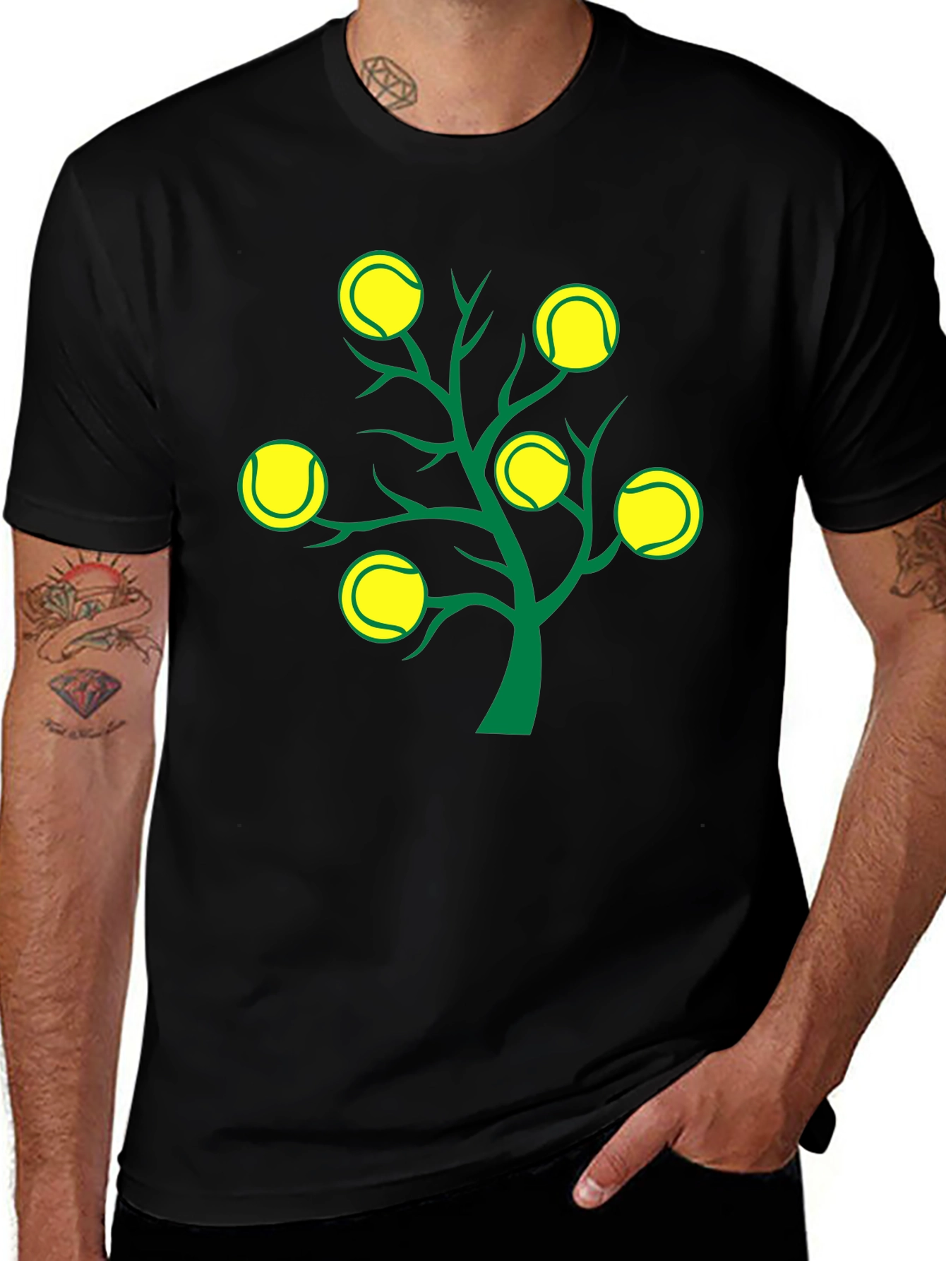Tennis Ball Tree Graphic Tee