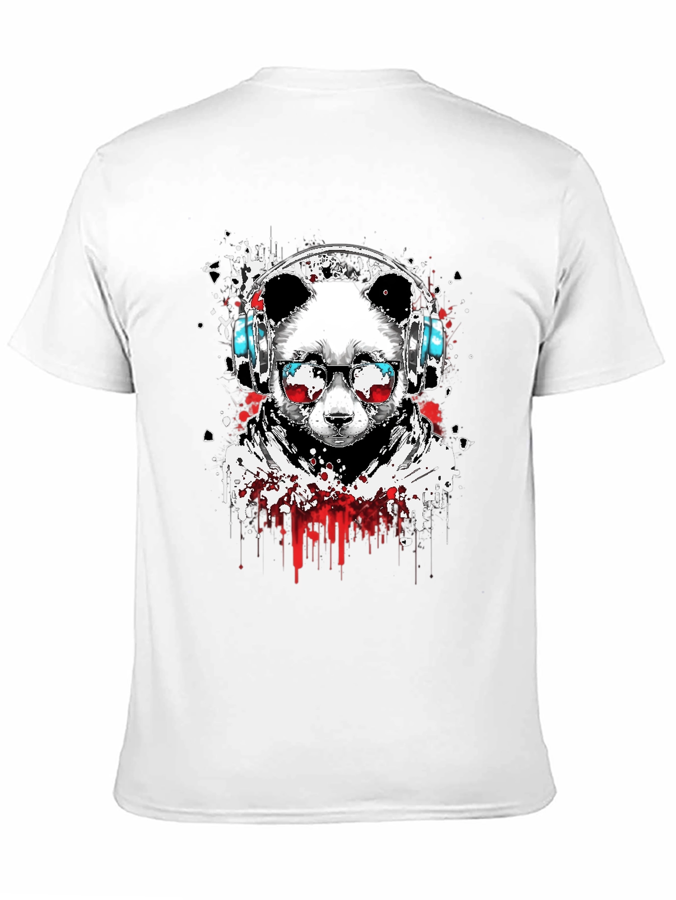 Cool Panda DJ Graphic T-Shirt - Black