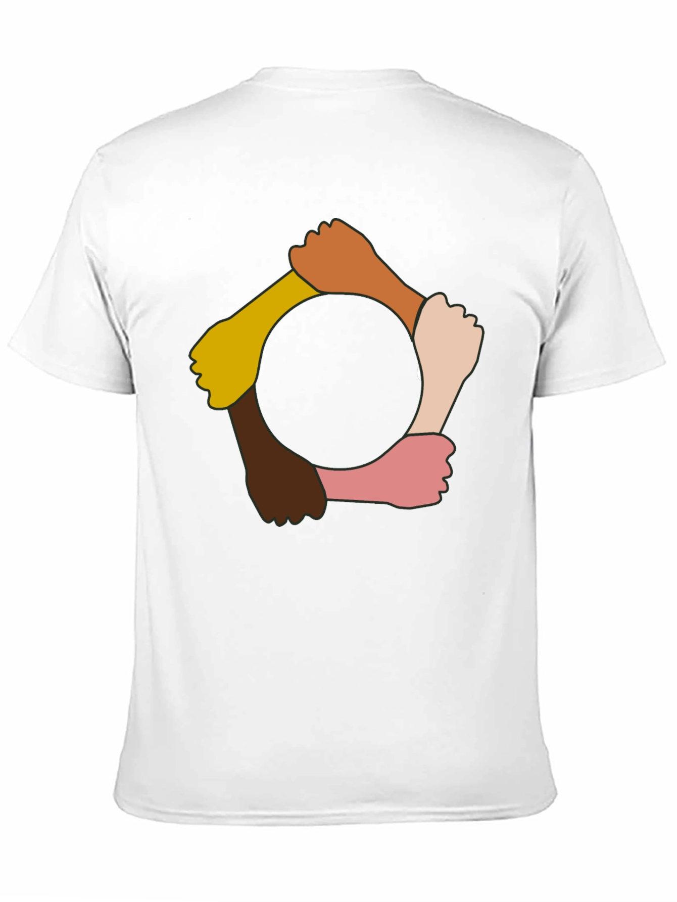 Unity Fist Circle Graphic Tee - Black