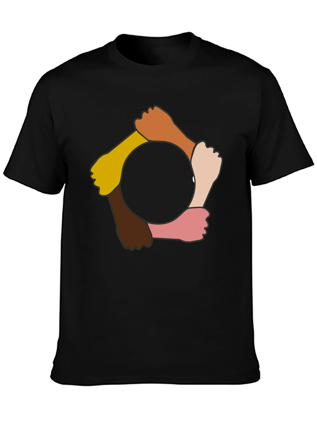 Unity Fist Circle Graphic Tee - Black