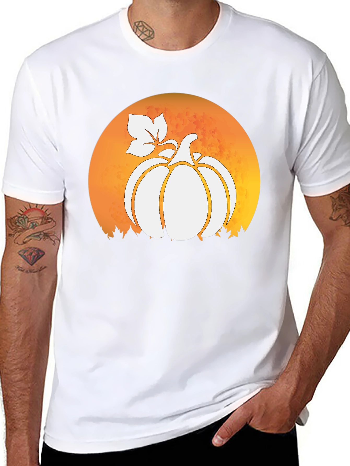 Pumpkin Moon Black T-Shirt - Fall Harvest Tee