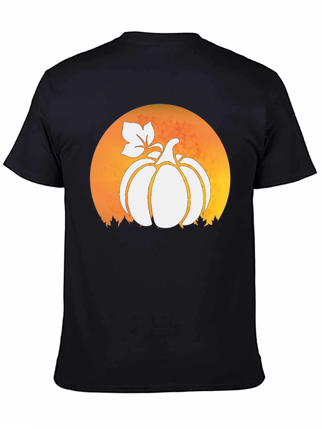Pumpkin Moon Black T-Shirt - Fall Harvest Tee