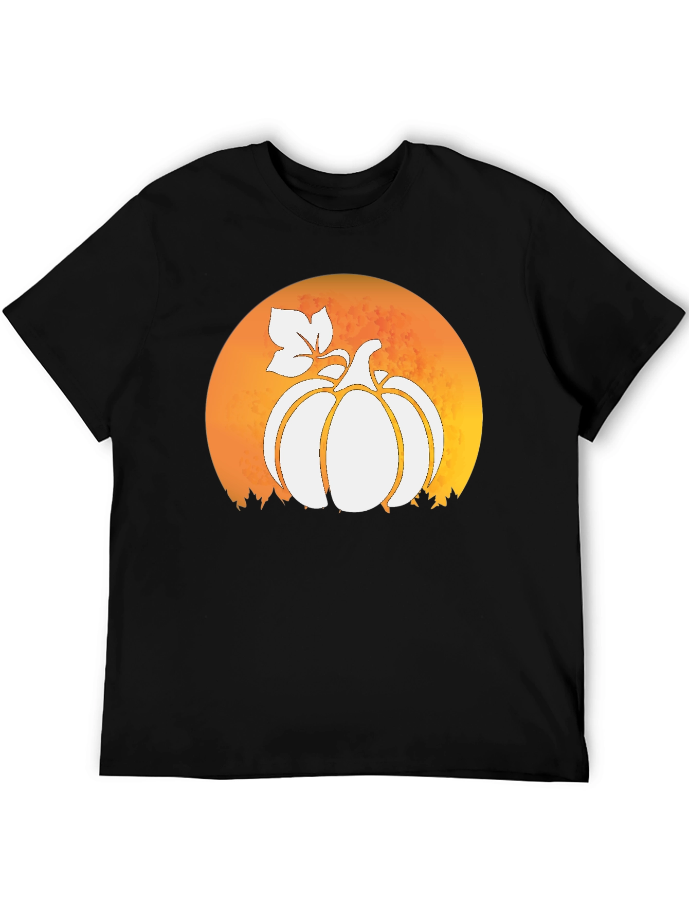Pumpkin Moon Black T-Shirt - Fall Harvest Tee