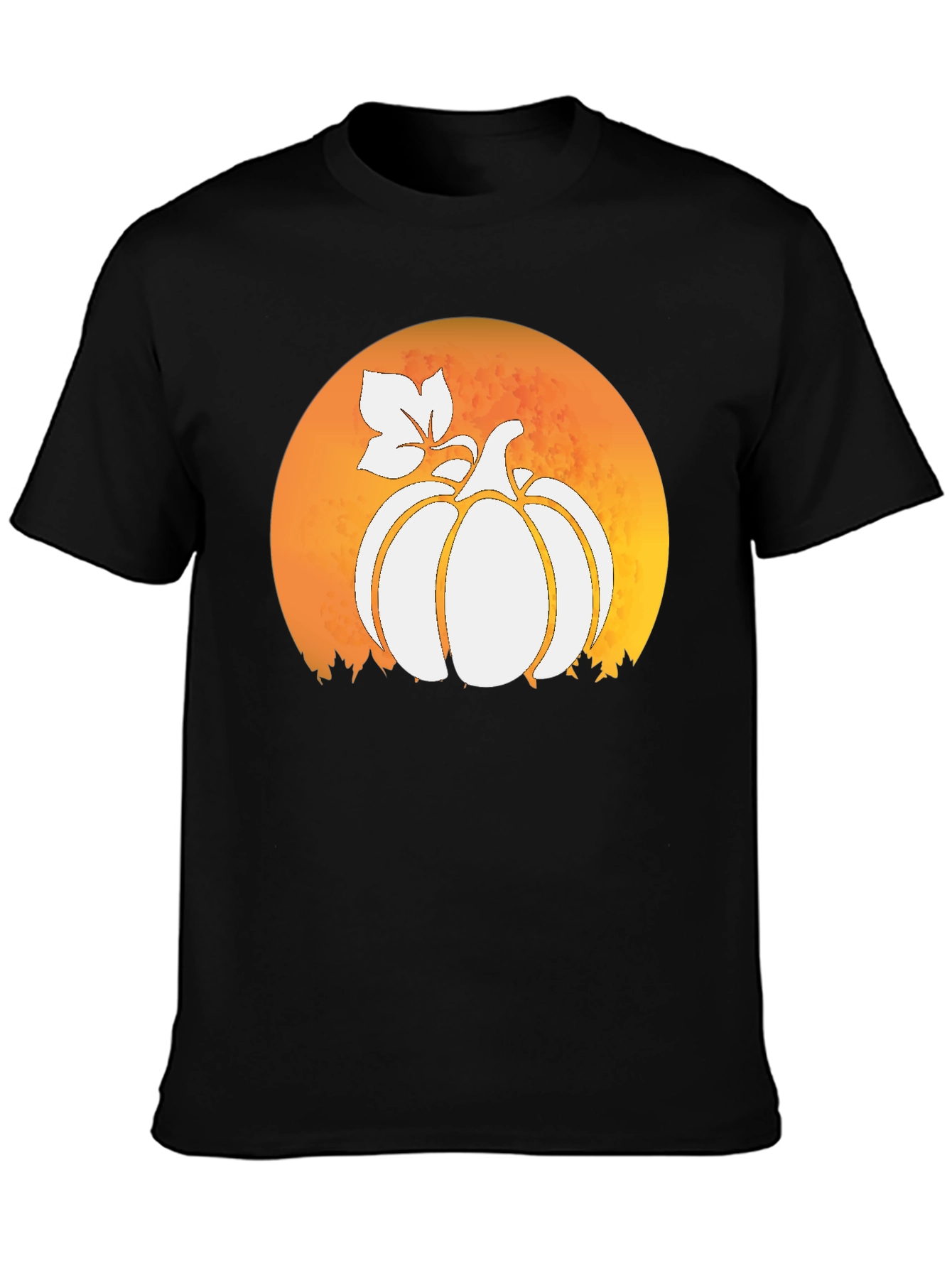 Pumpkin Moon Black T-Shirt - Fall Harvest Tee