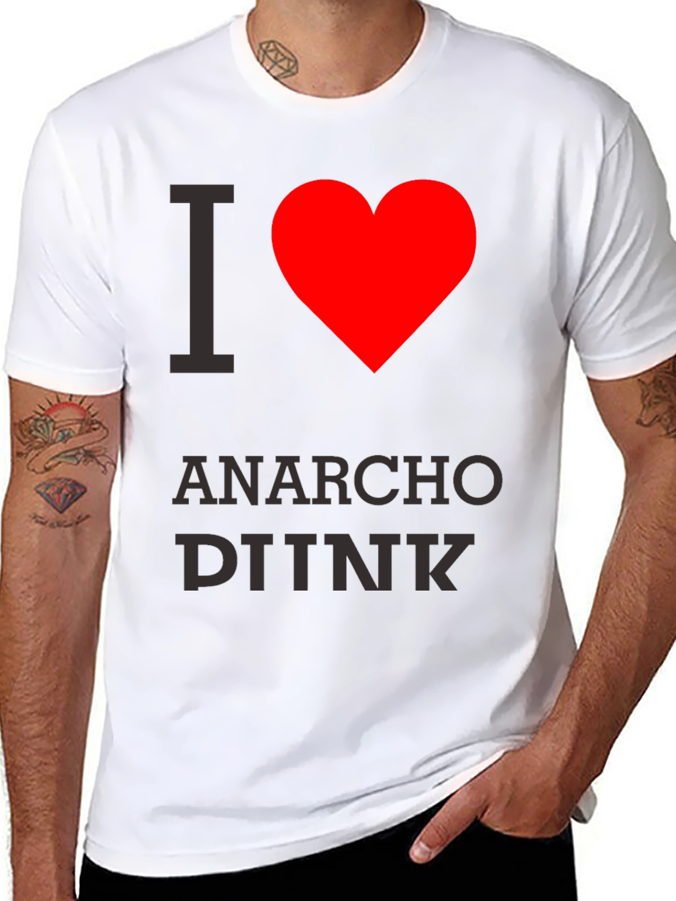 I Heart Anarcho DINK Black T-Shirt