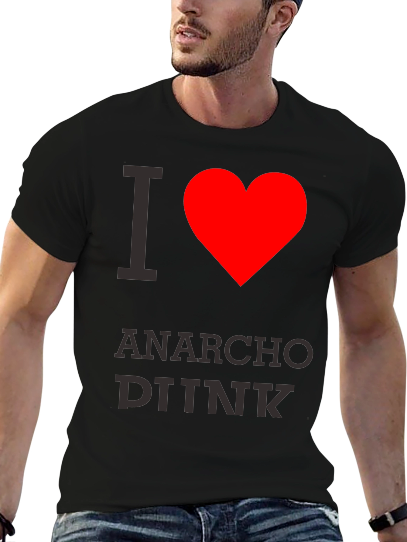 I Heart Anarcho DINK Black T-Shirt