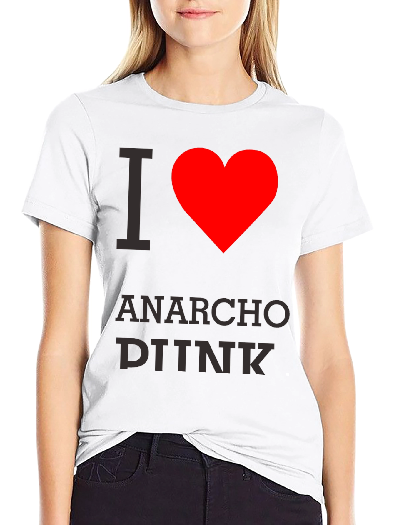 I Heart Anarcho DINK Black T-Shirt