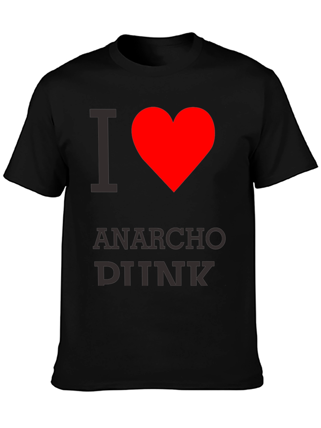 I Heart Anarcho DINK Black T-Shirt