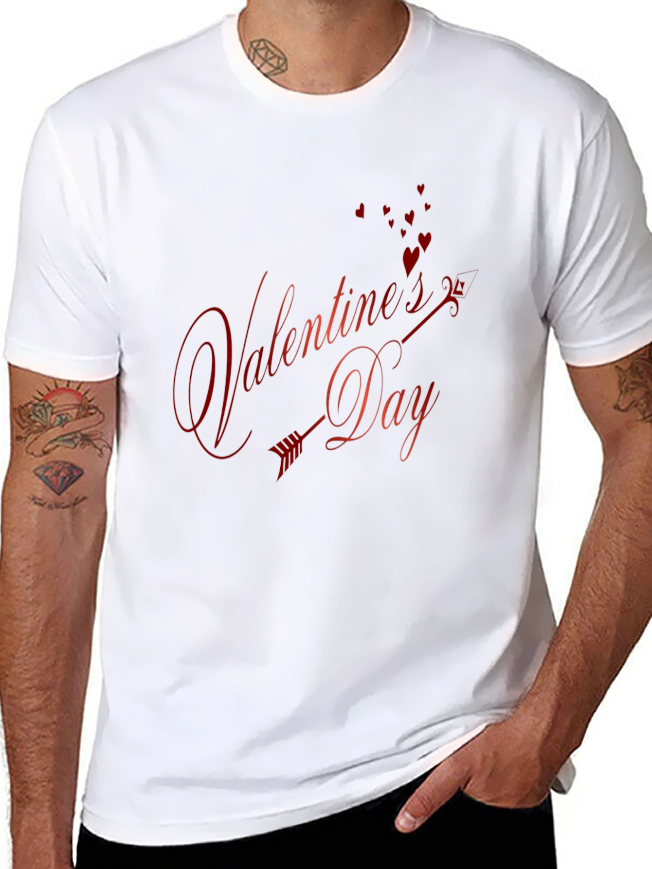 Valentines Day Black Graphic Tee