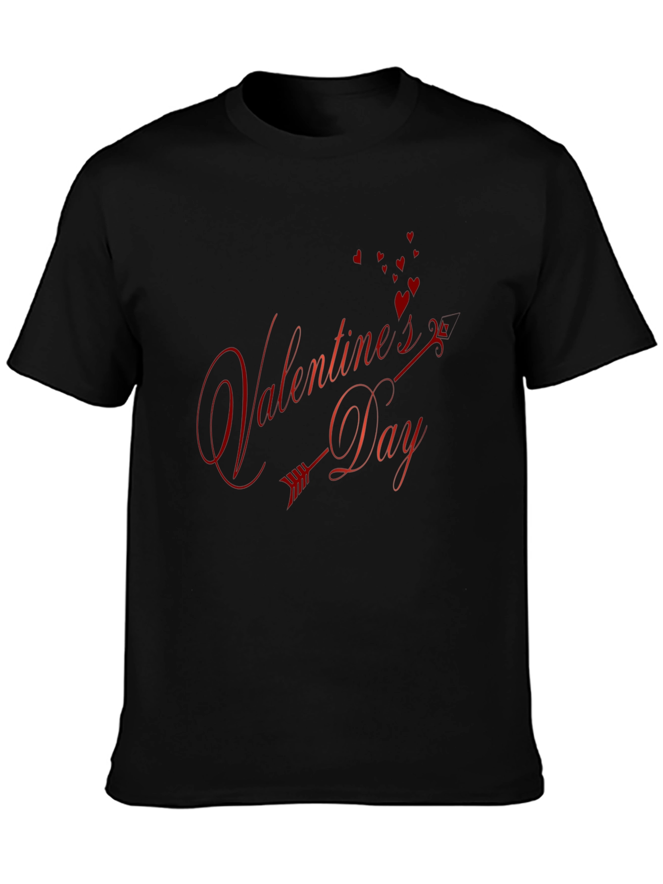 Valentines Day Black Graphic Tee