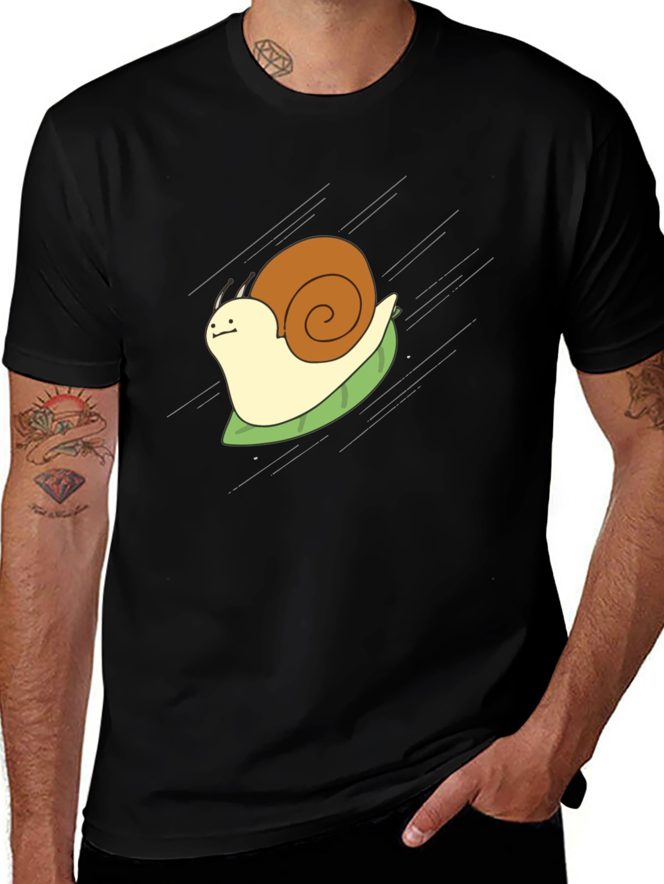 Snail Rider Graphic Tee - Funny Cartoon Shirt