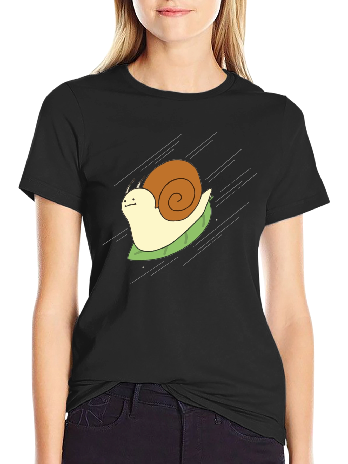 Snail Rider Graphic Tee - Funny Cartoon Shirt