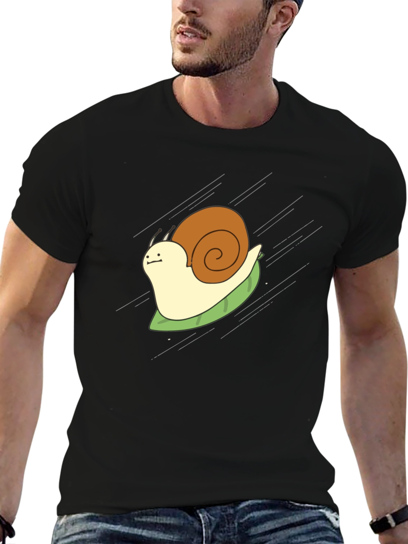 Snail Rider Graphic Tee - Funny Cartoon Shirt