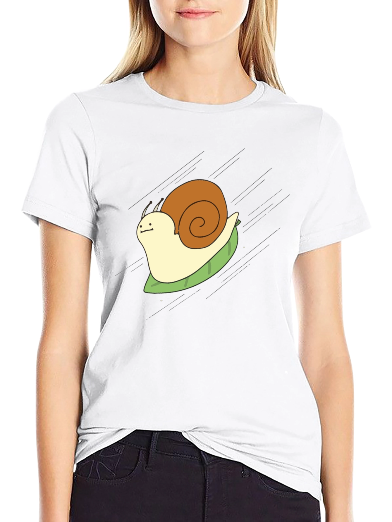 Snail Rider Graphic Tee - Funny Cartoon Shirt