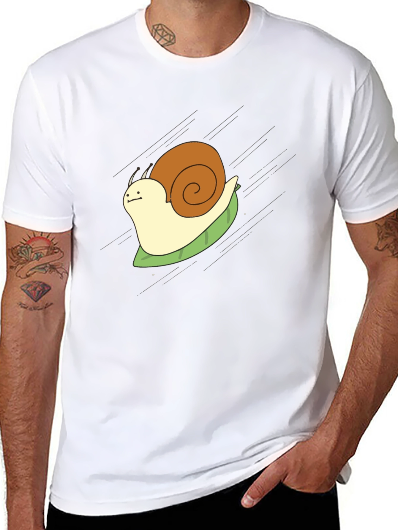Snail Rider Graphic Tee - Funny Cartoon Shirt