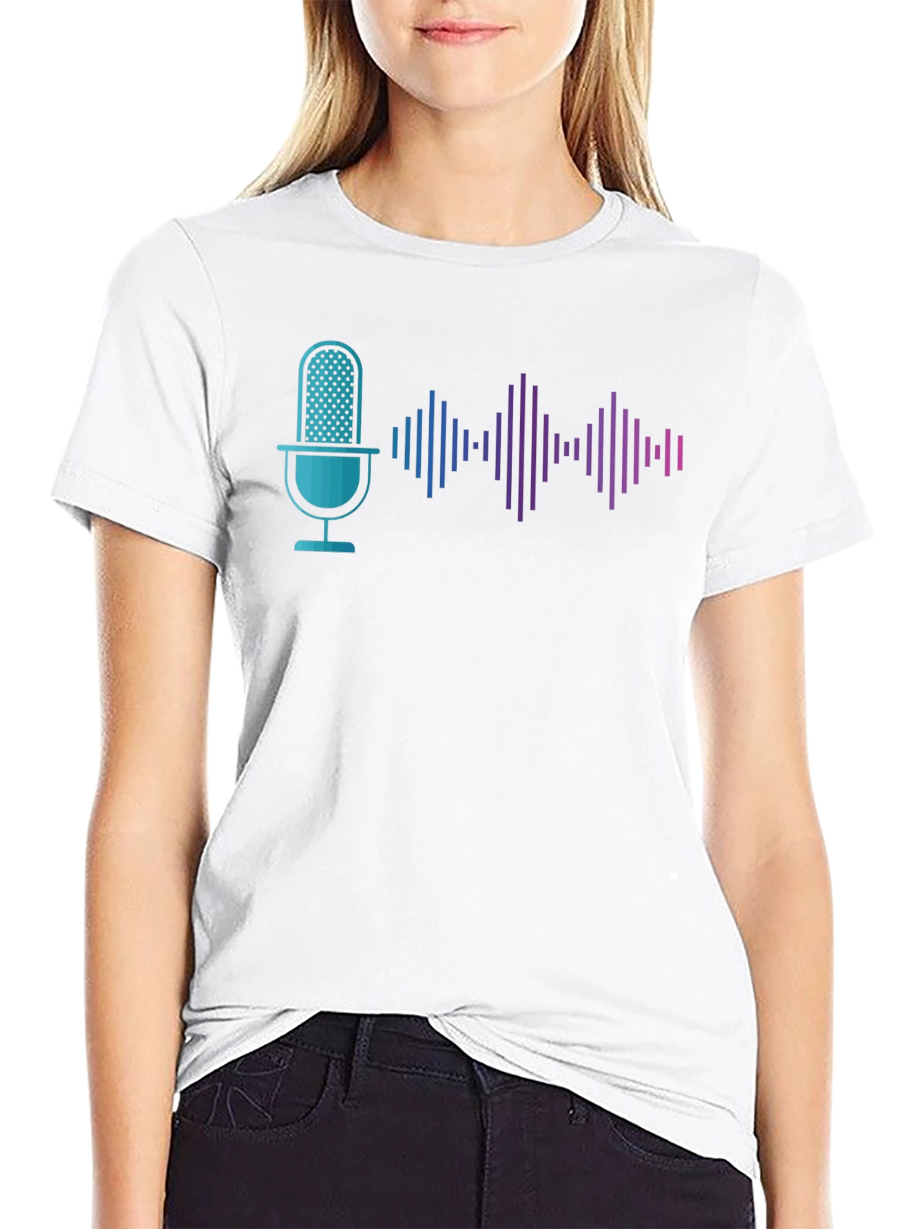Podcast Wave Graphic Tee - Black