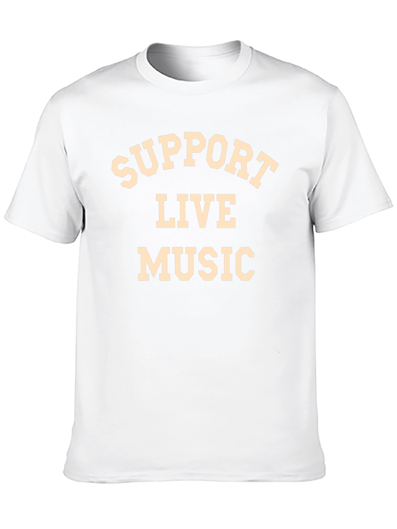 Support Live Music Black Graphic T-Shirt