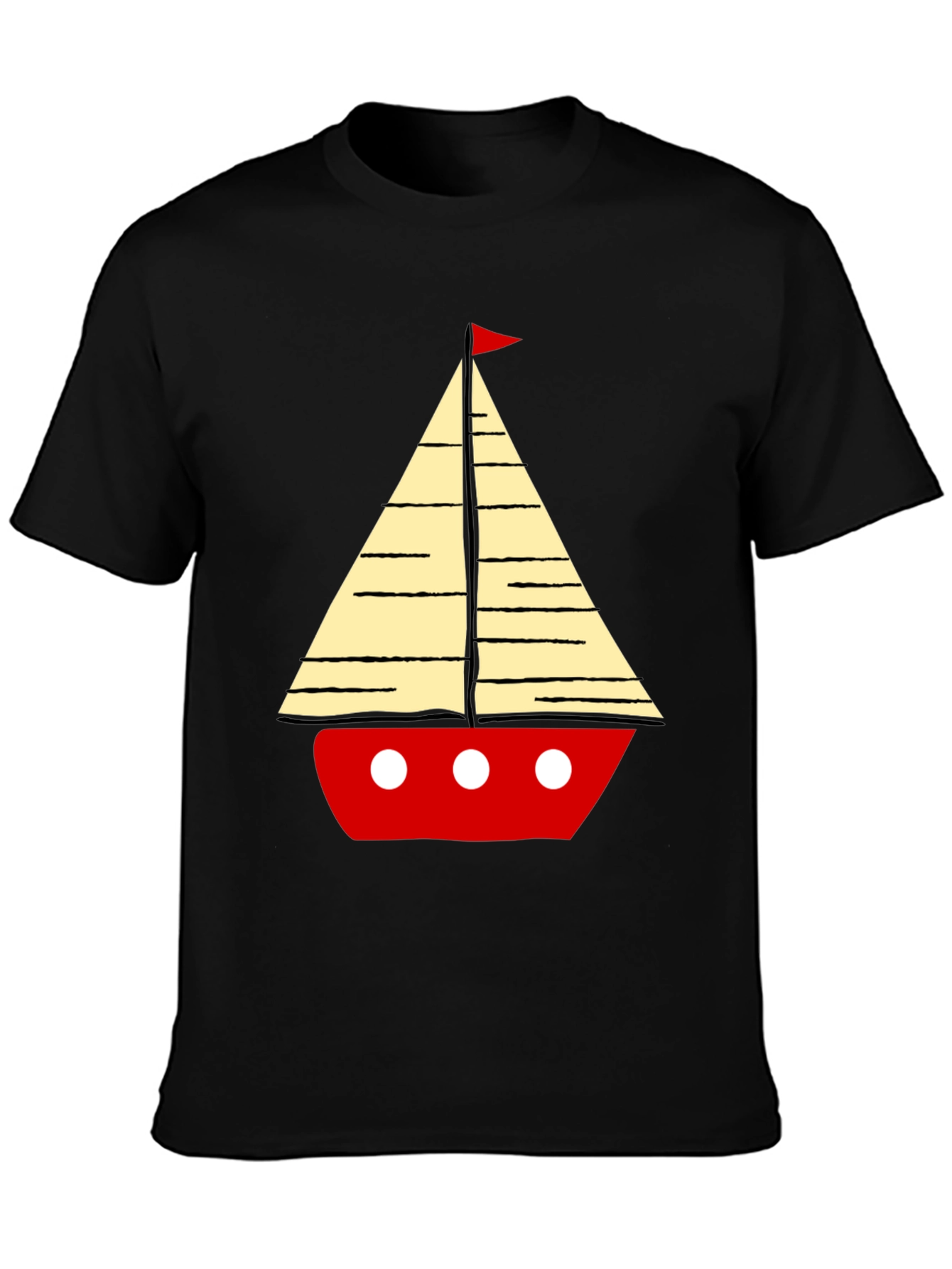 Sailboat Graphic Mens T-Shirt