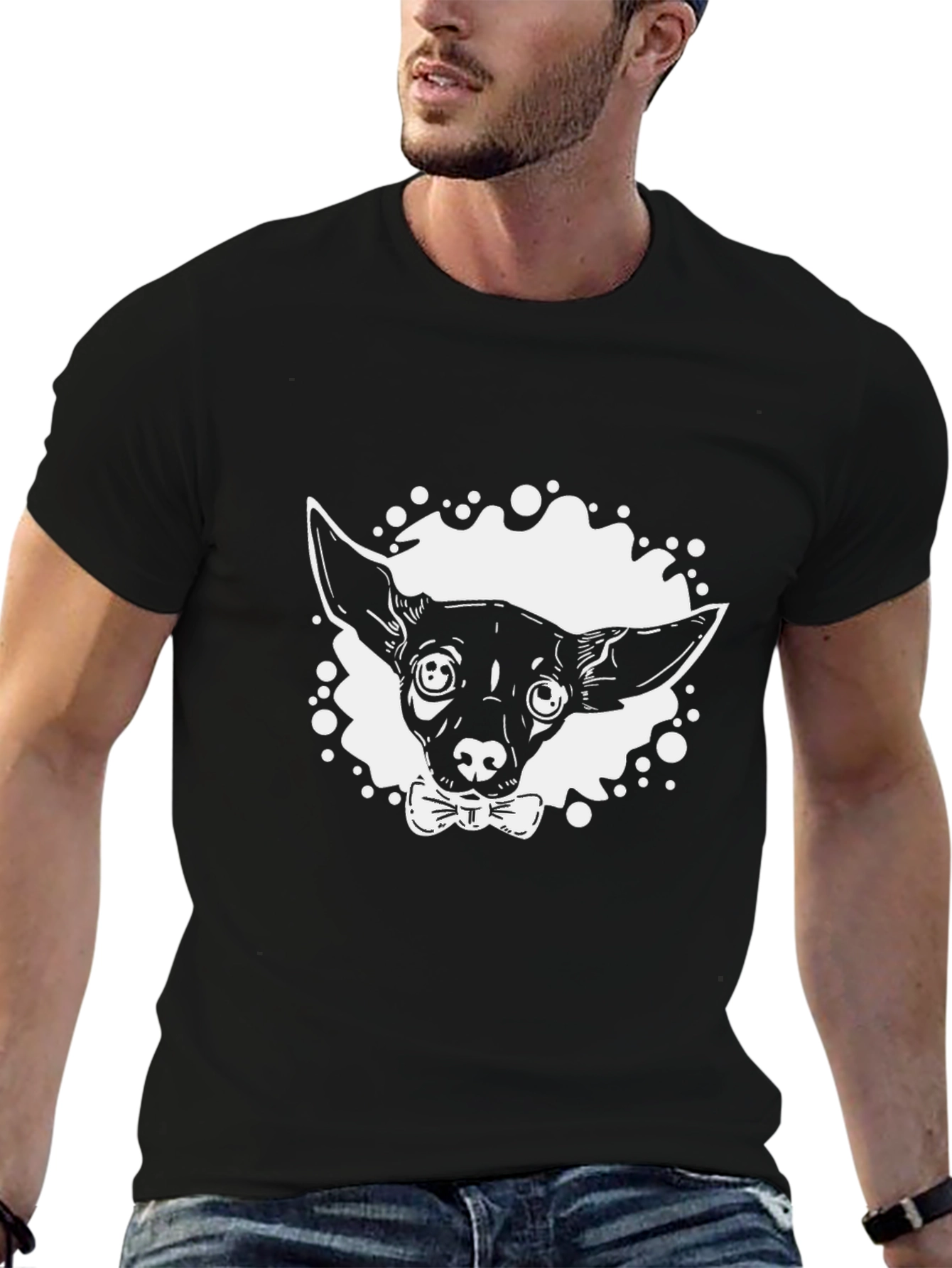 Dog with Bow Tie Graphic Tee