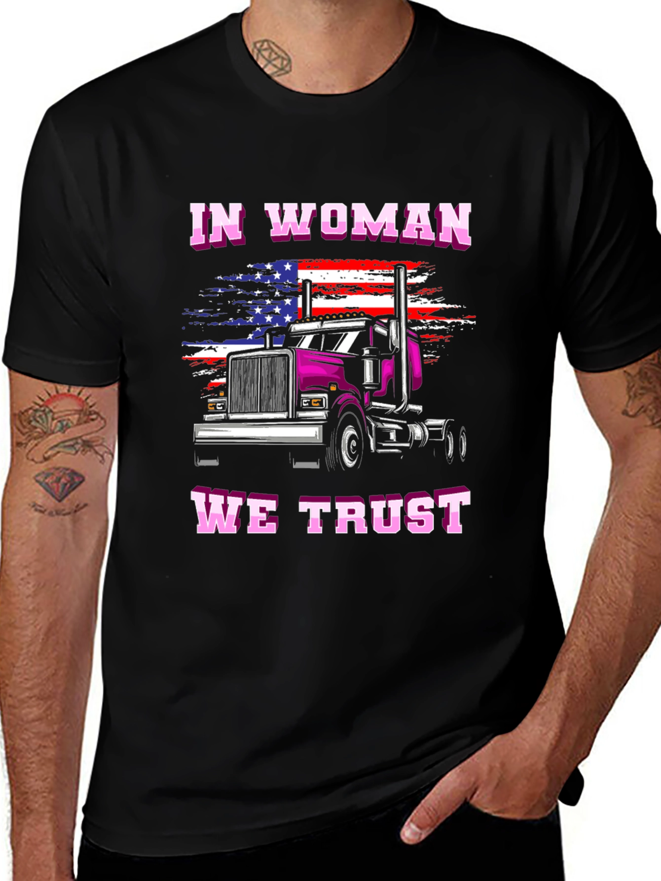 In Woman We Trust Trucker T-Shirt