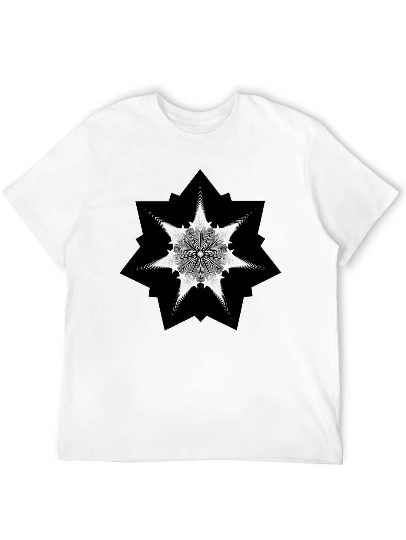 Black Geometric Mandala Graphic Tee
