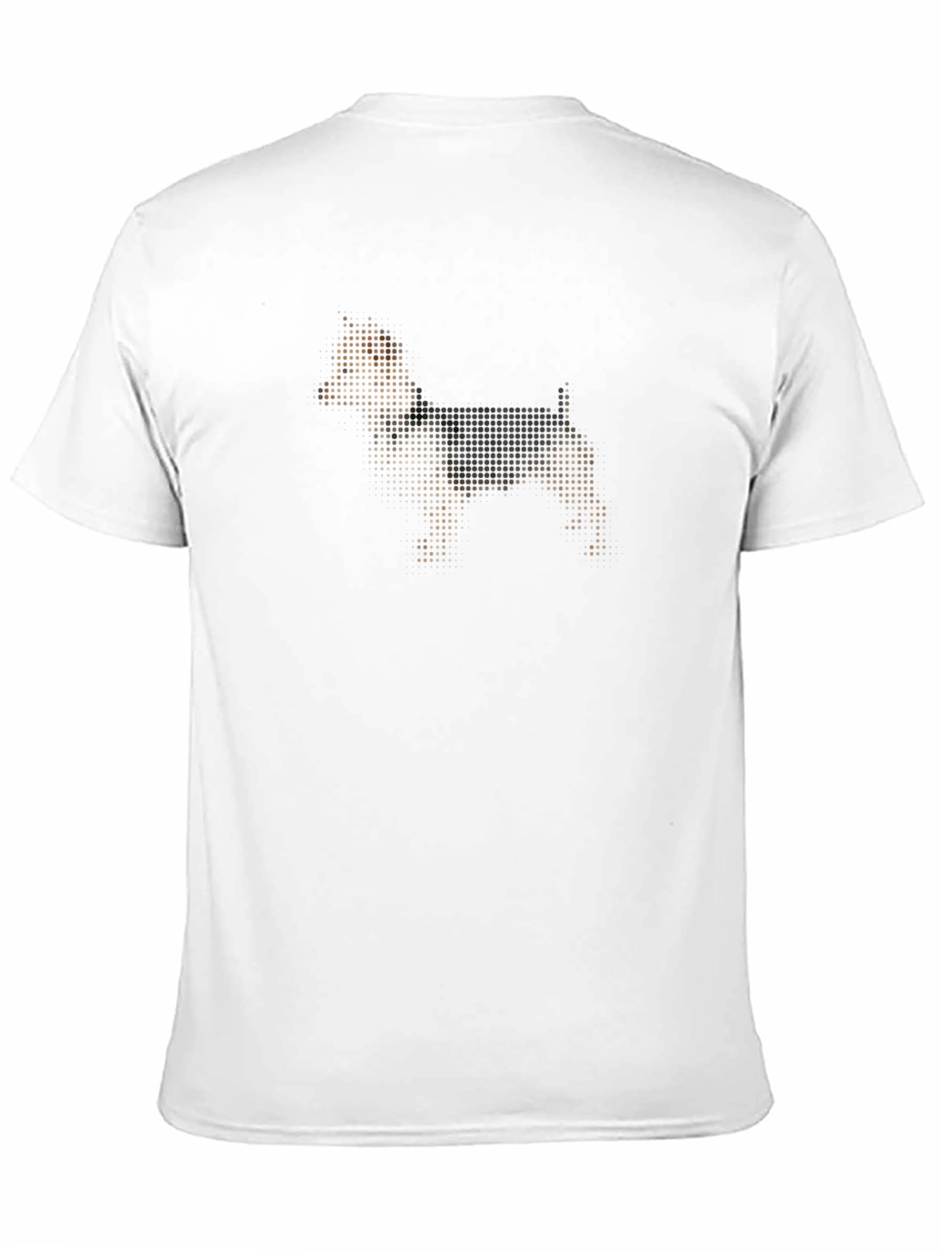 Dog Dot Art T-Shirt - Black