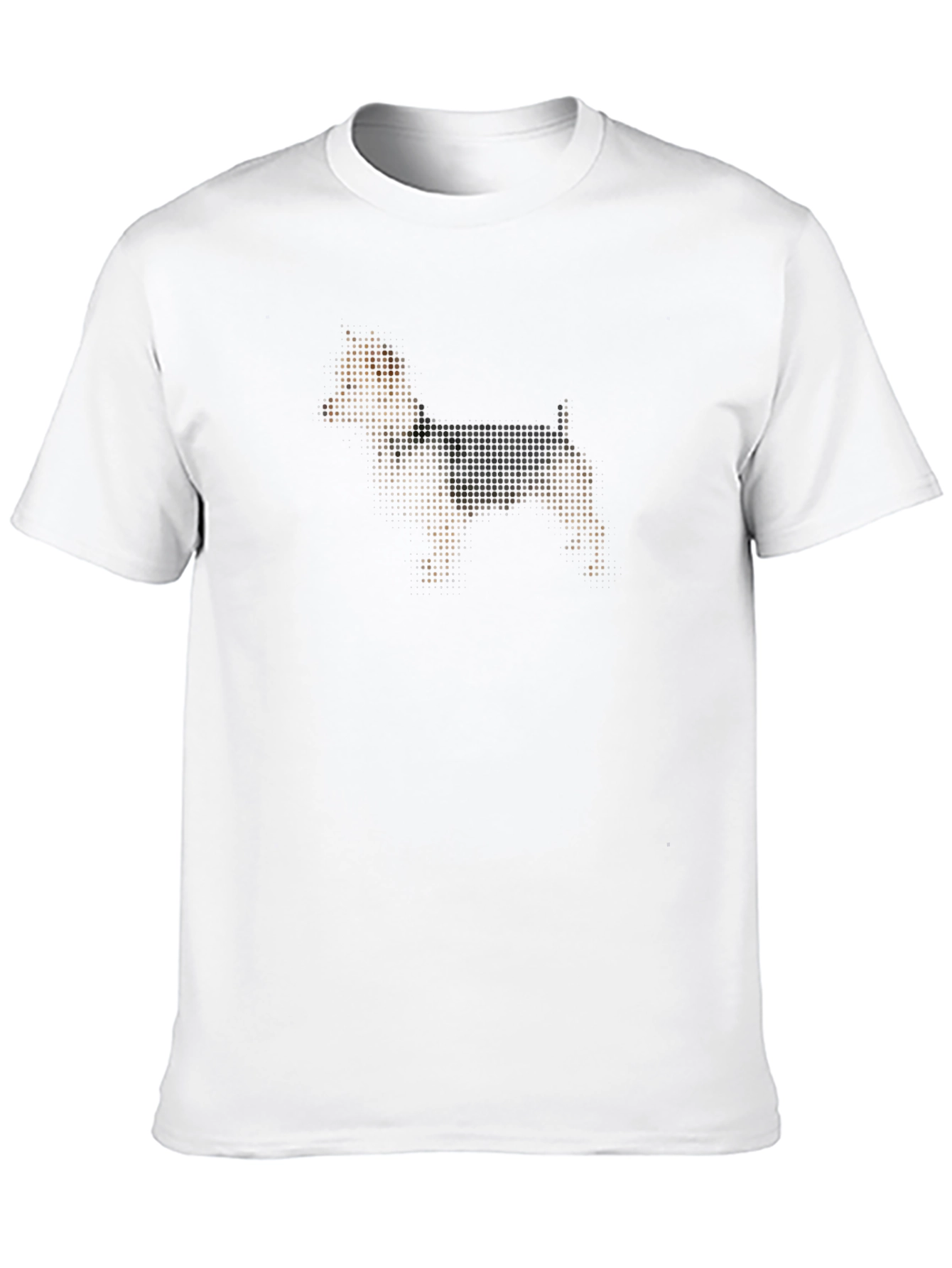 Dog Dot Art T-Shirt - Black