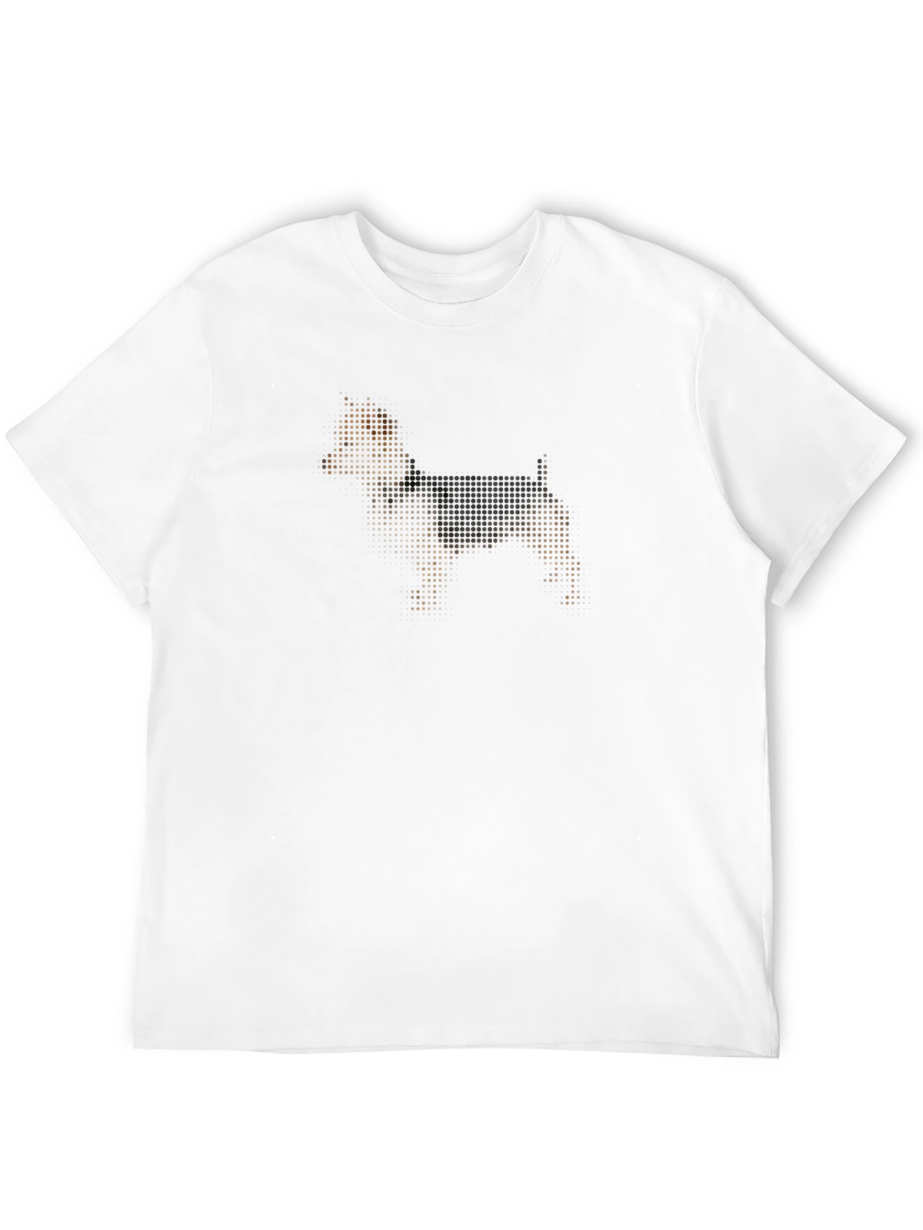 Dog Dot Art T-Shirt - Black