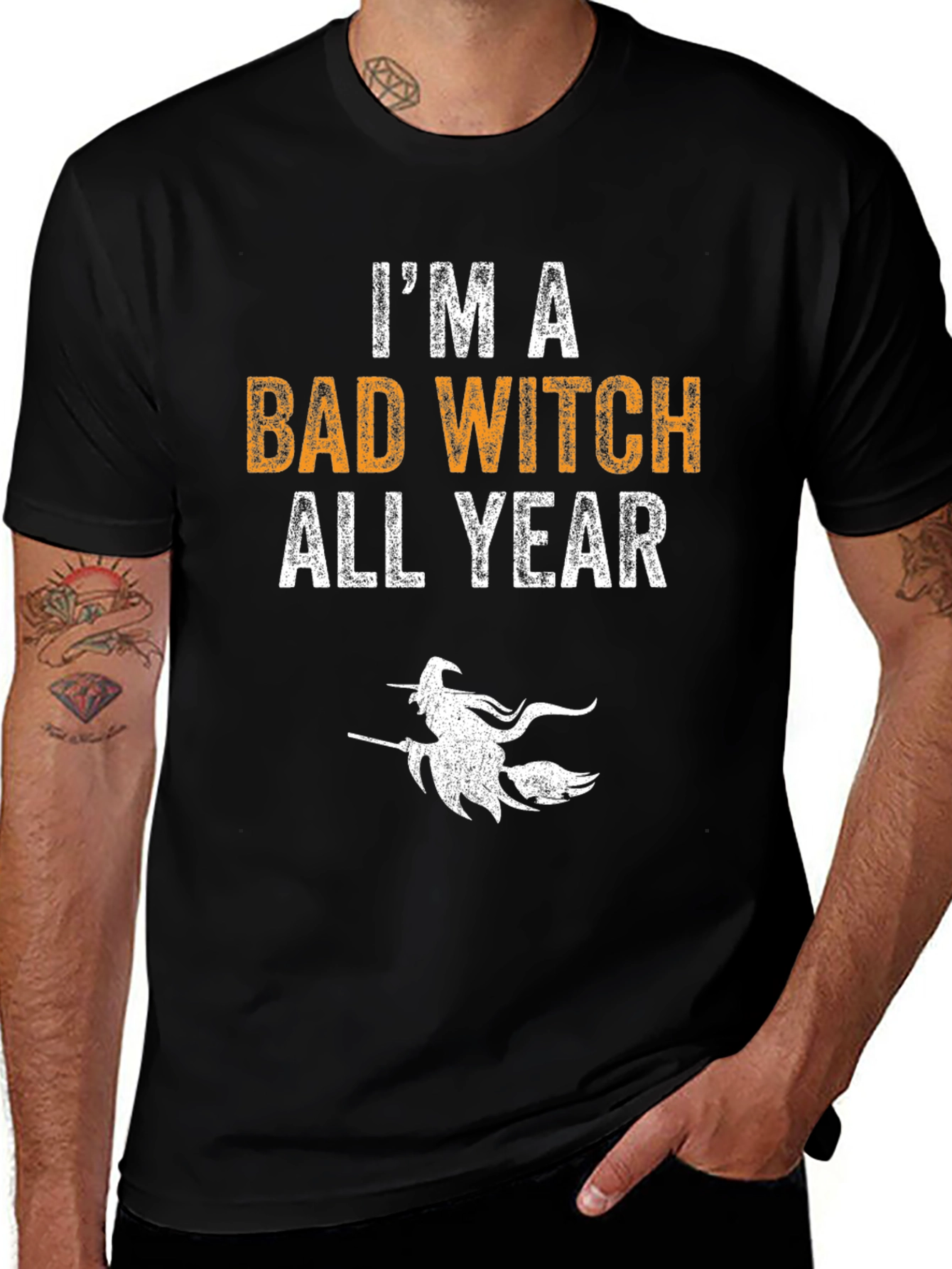 Im A Bad Witch All Year Halloween Graphic T-Shirt