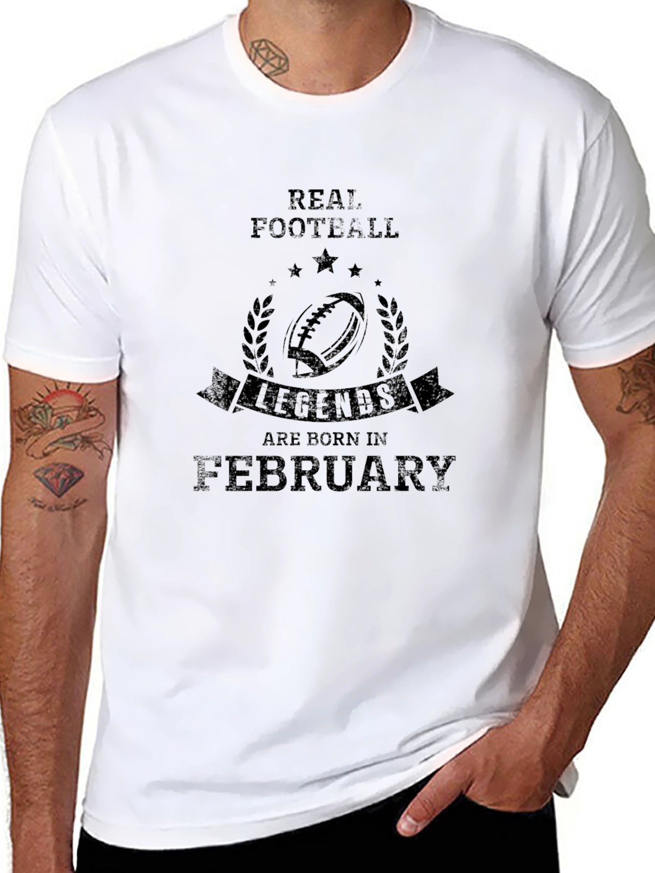 Real Football Legends February Black T-Shirt