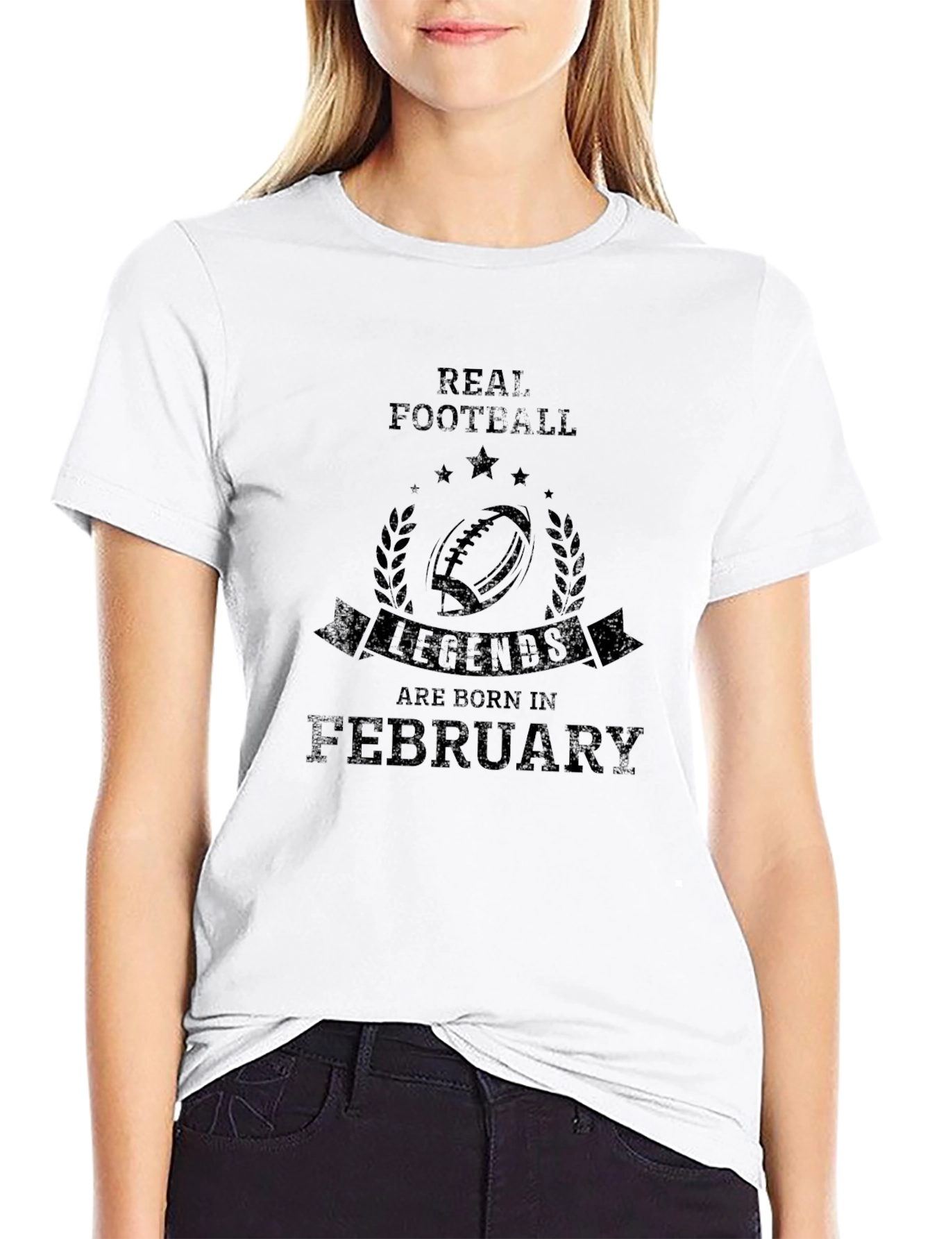 Real Football Legends February Black T-Shirt