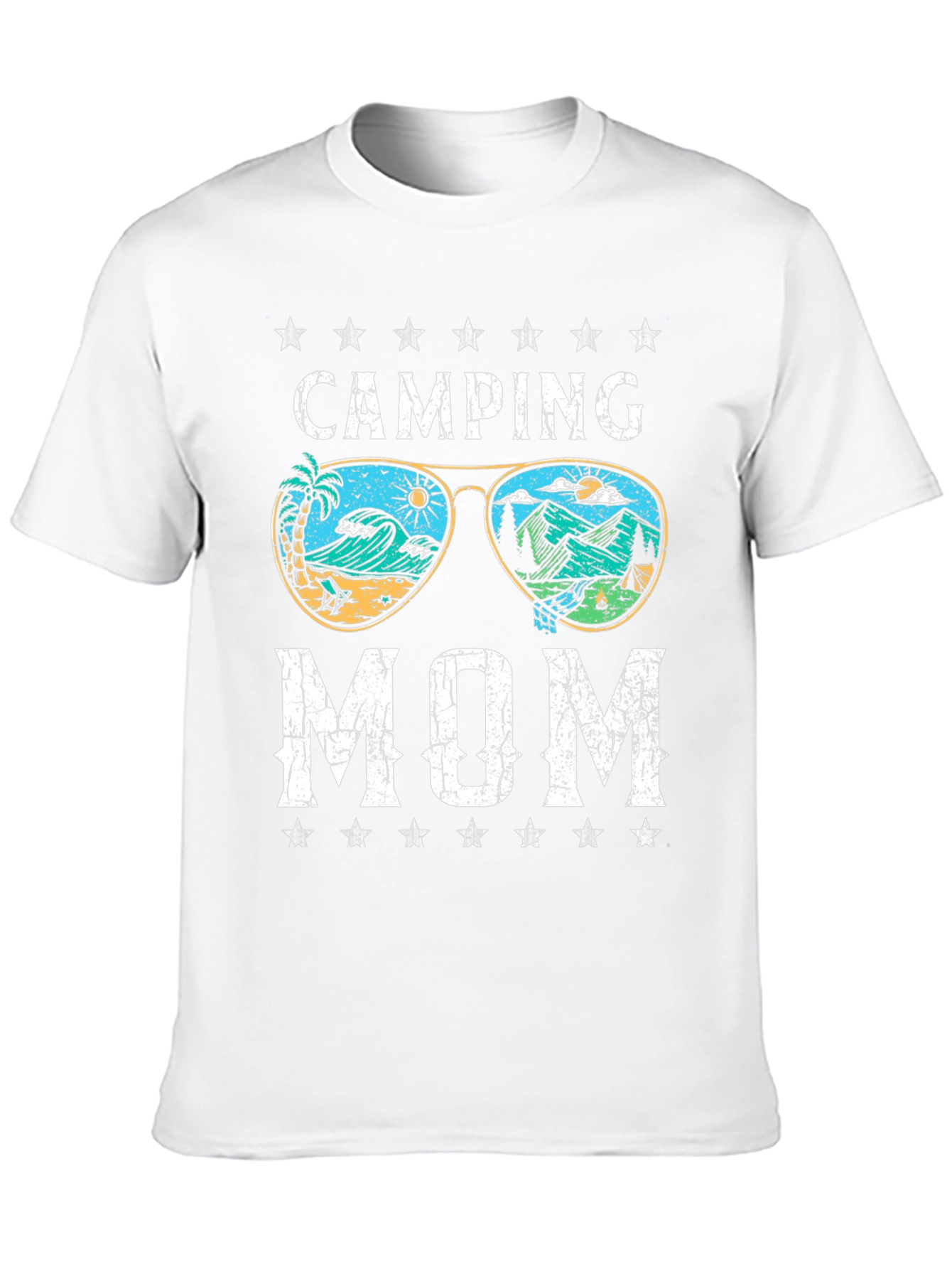 Camping Mom Black Graphic T-Shirt