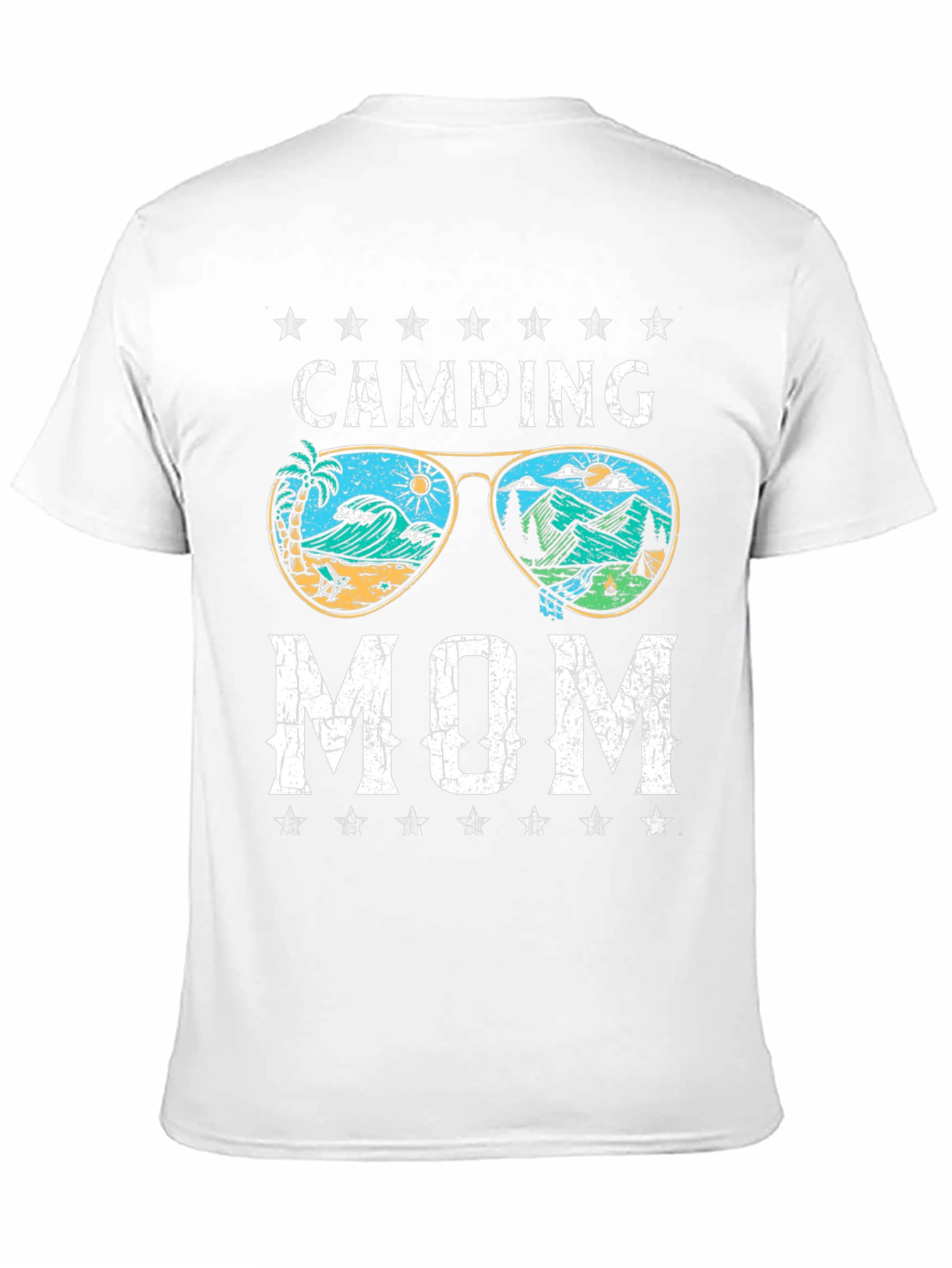 Camping Mom Black Graphic T-Shirt