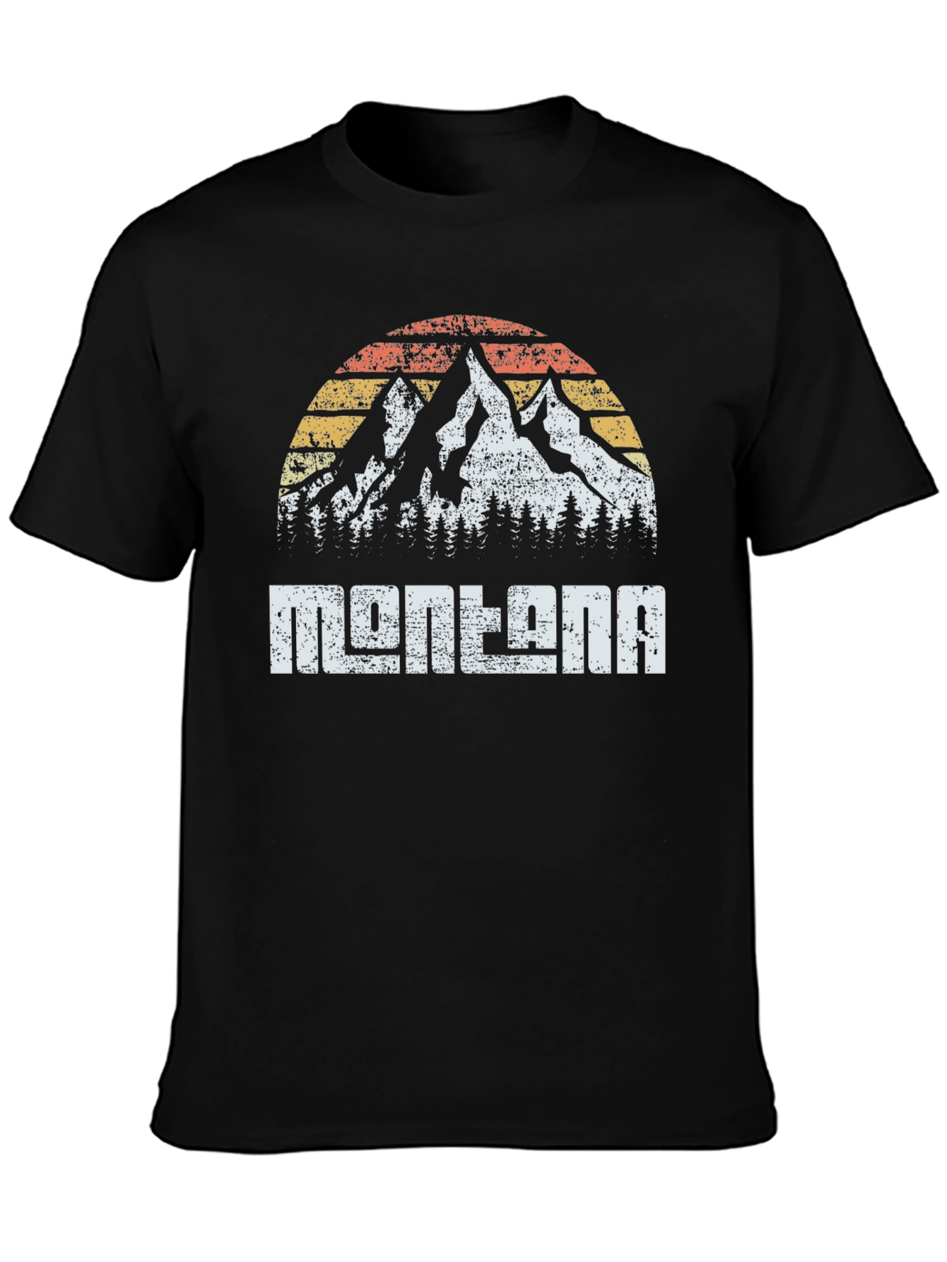 Montana Retro Mountain Graphic T-Shirt