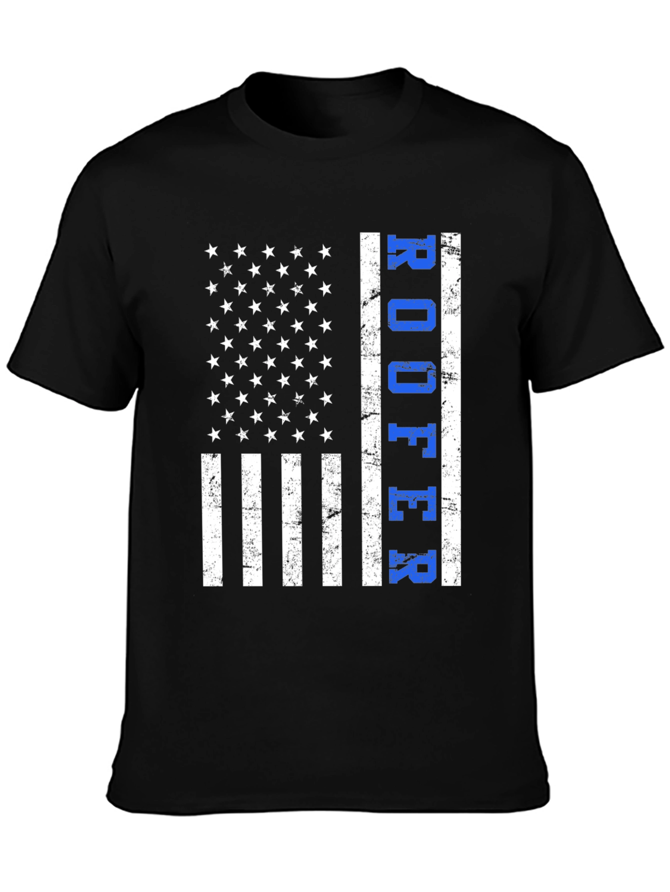 Roofer American Flag T-Shirt Patriotic Job Pride