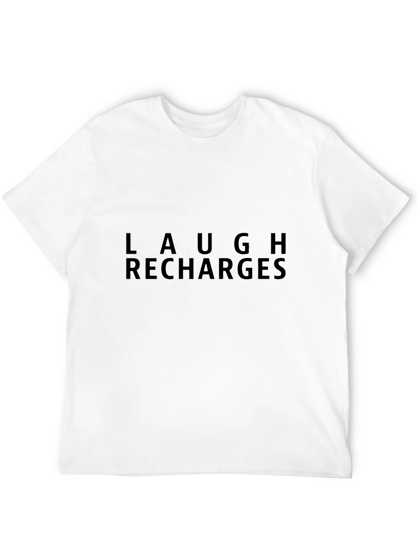 Laugh Recharges Black Graphic Tee