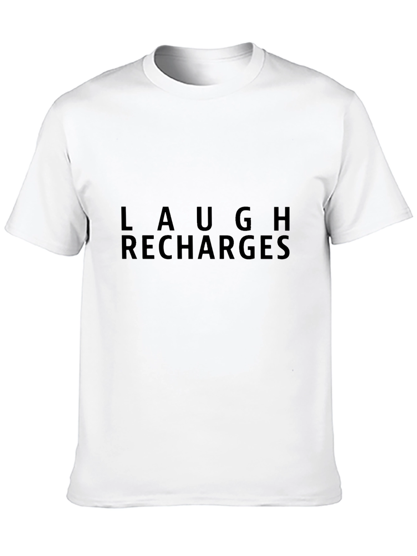 Laugh Recharges Black Graphic Tee