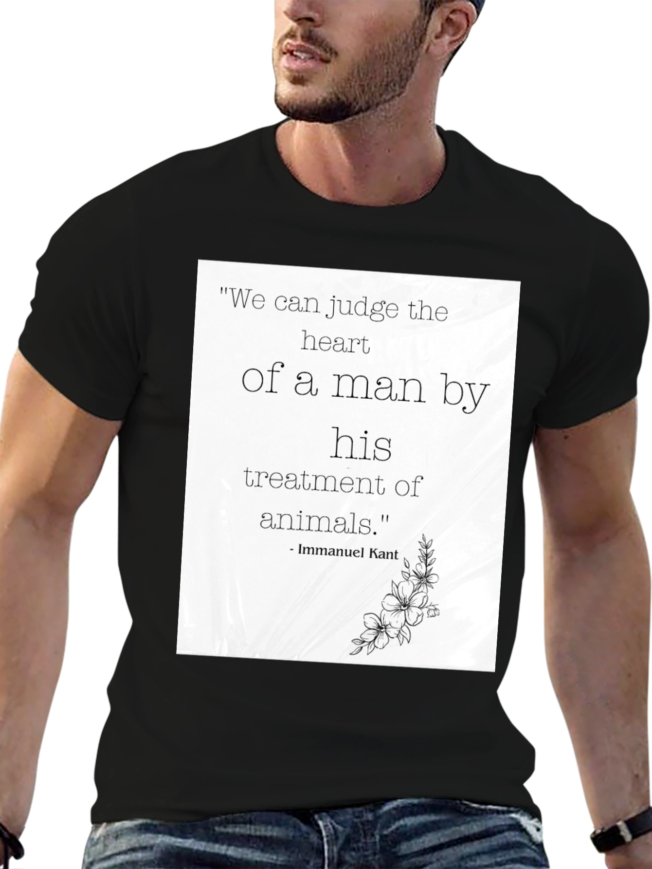 Immanuel Kant Quote Graphic T-Shirt - Animal Lover Tee
