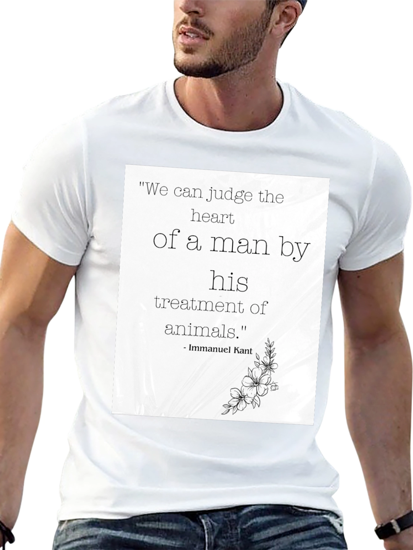 Immanuel Kant Quote Graphic T-Shirt - Animal Lover Tee
