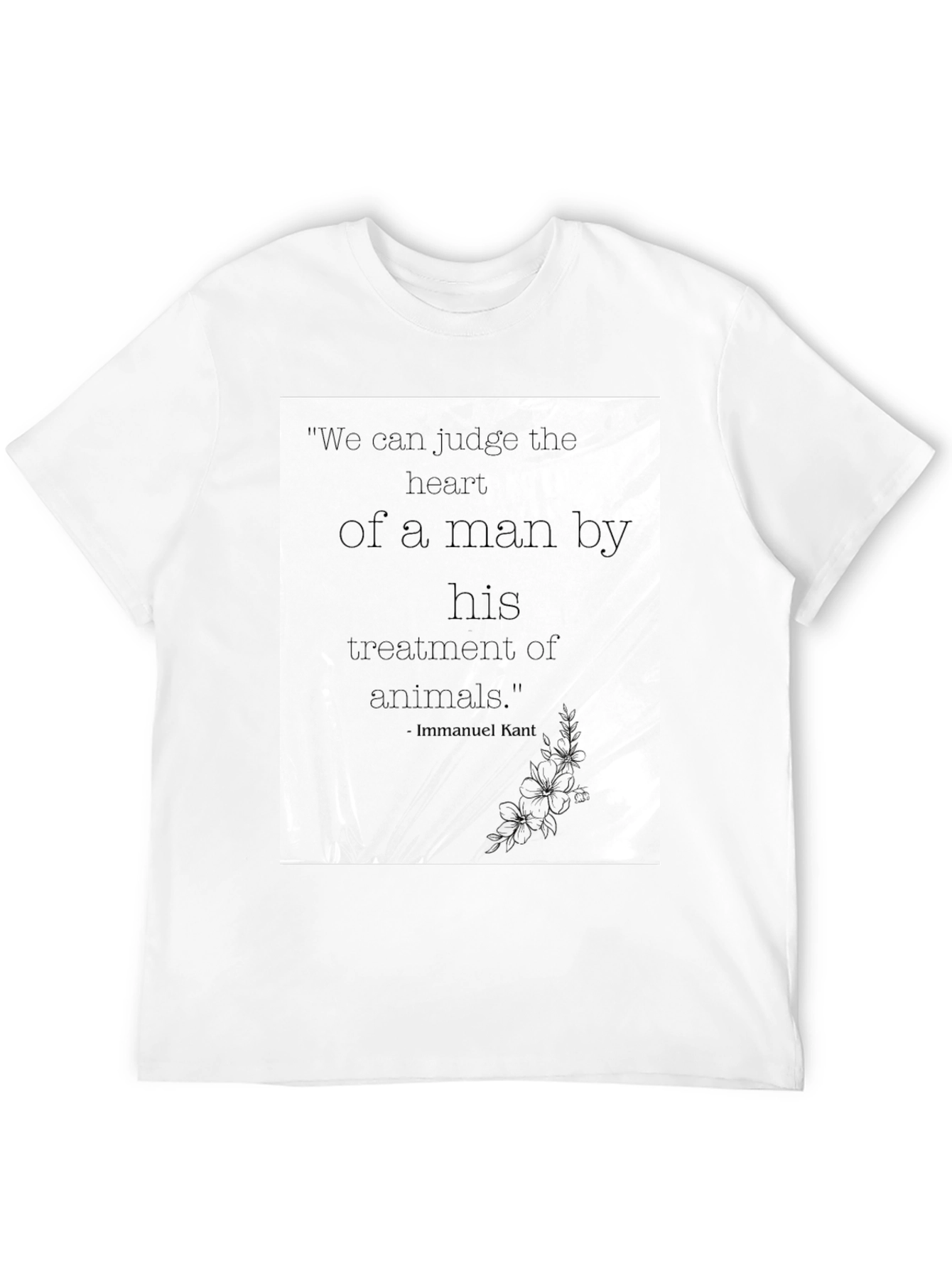 Immanuel Kant Quote Graphic T-Shirt - Animal Lover Tee