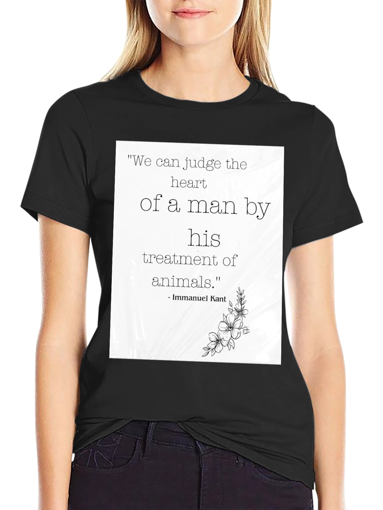 Immanuel Kant Quote Graphic T-Shirt - Animal Lover Tee