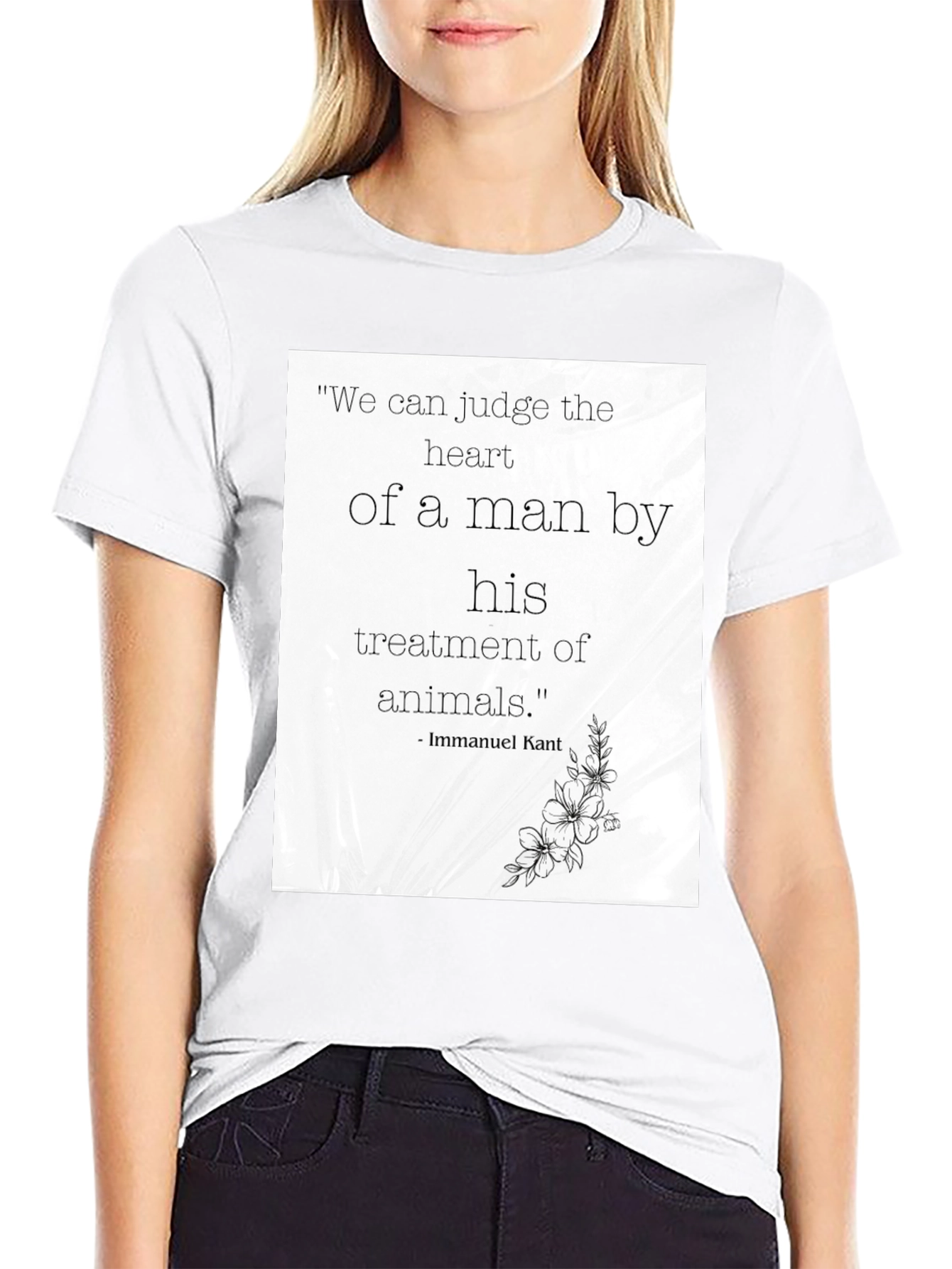 Immanuel Kant Quote Graphic T-Shirt - Animal Lover Tee