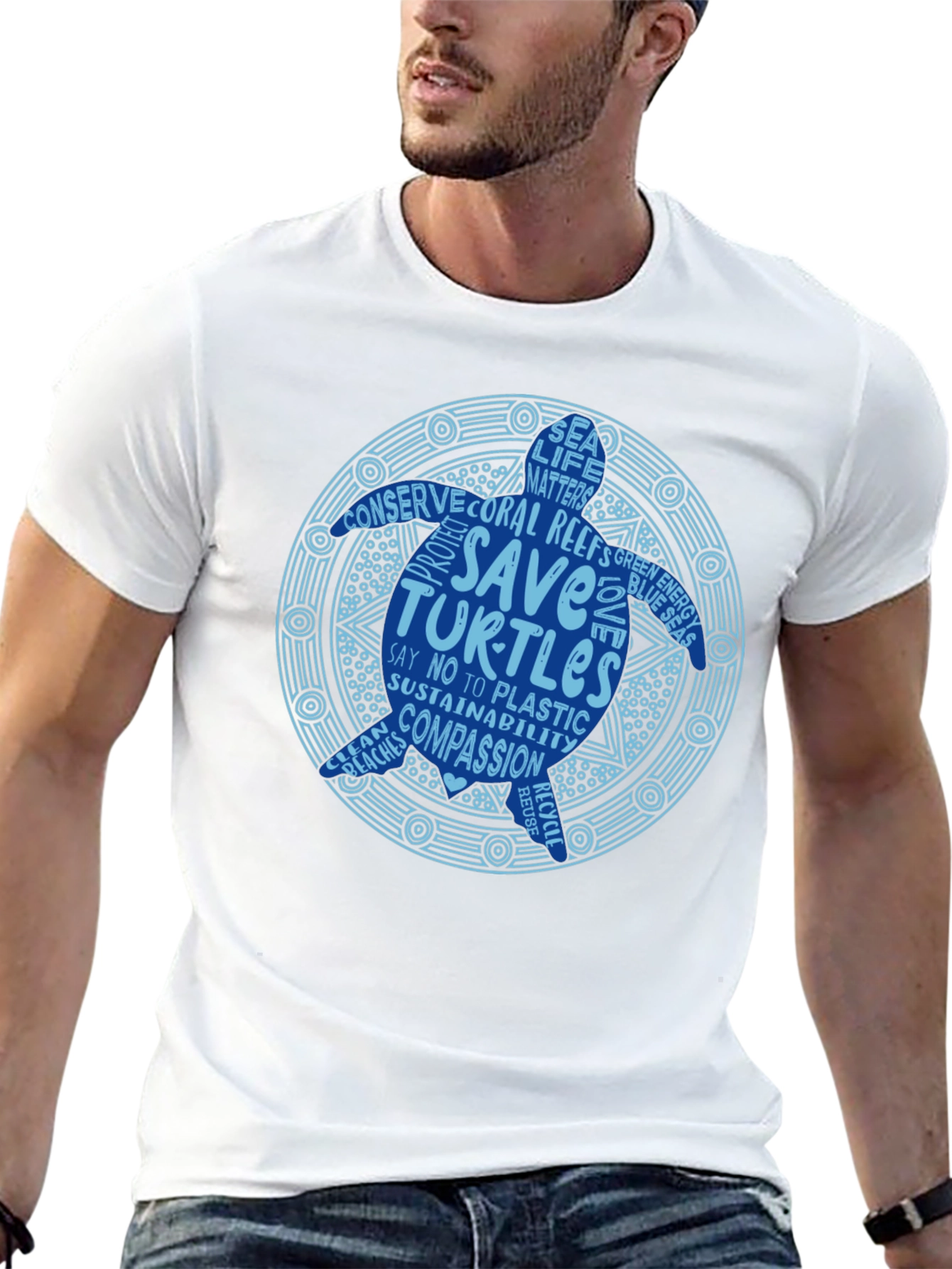 Save the Turtles Graphic Tee - Eco-Friendly Design