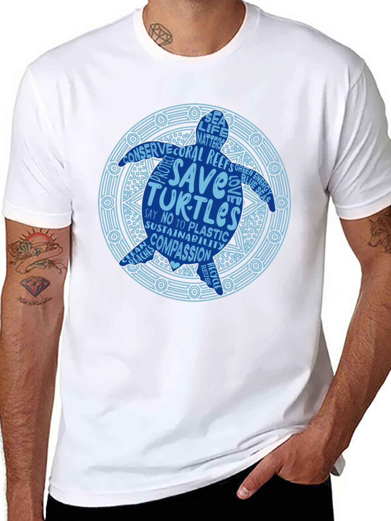Save the Turtles Graphic Tee - Eco-Friendly Design