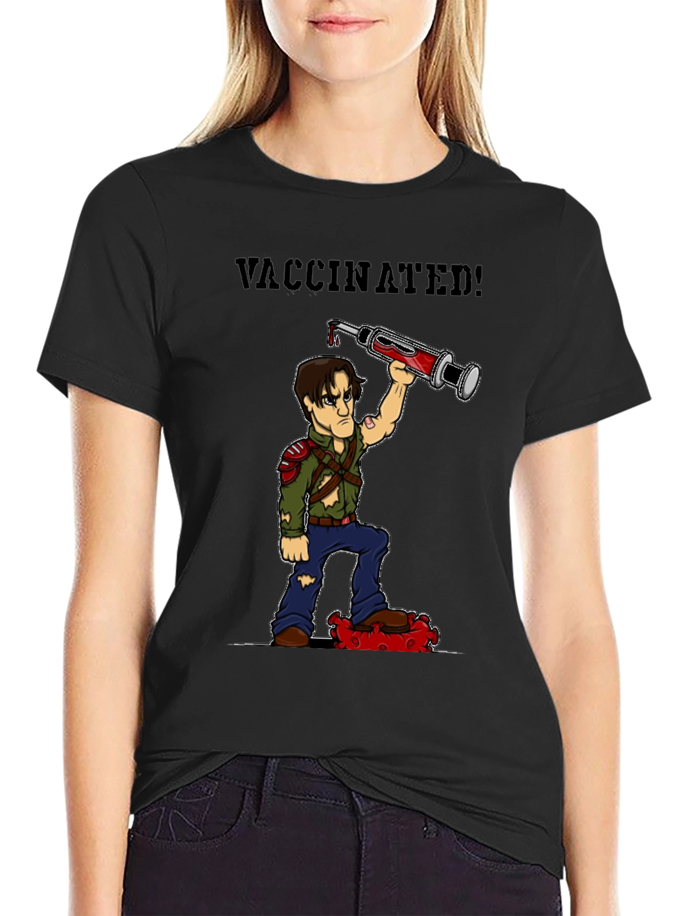 Vaccinated Zombie T-Shirt: Virus Slayer
