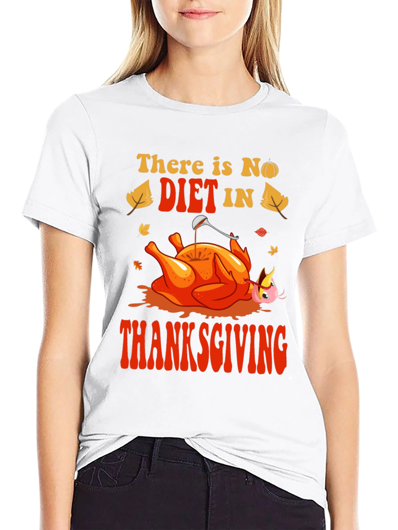 Thanksgiving No Diet Graphic Tee - Mens